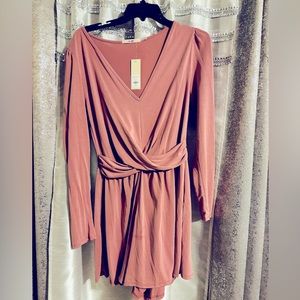 Brand new blush short romper outfit. Soft cloth, beautiful color.